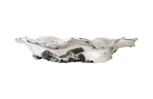 Phillips Collection Rose Burled Wood Bowl In Gleaming Silver Leaf Finish - Durable, Modern Organic Home Decor Accent Silver Resin Ph97645