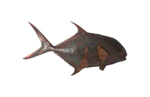 Phillips Collection Permit Fish Wall Sculpture - Coastal Charm Meets Modern Organic Design for Stunning Home Accents Resin, Copper Patina Finish PH99971