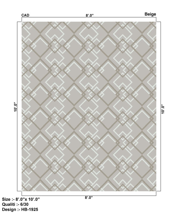 Pasargad Home Hand-knotted Lamb's Wool Area Rug – Luxurious Transitional Elegance For Any Room   Phb-1925 Bge 2x3