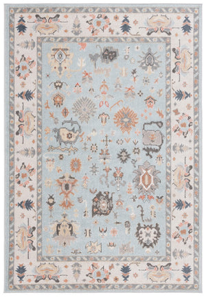 Safavieh Phoenix 562 Power Loomed Transitonal Rug Light Blue / Ivory Grey 9' x 12'