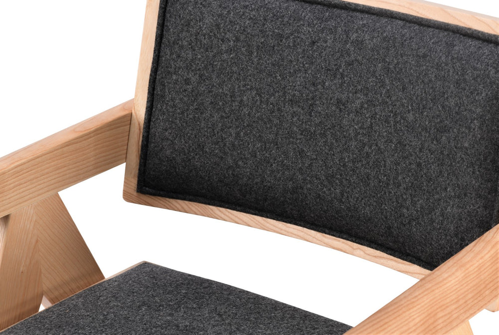 Soho Concept Pierre J. Soft Barstools - Luxurious Dark Grey Wool Upholstery, Solid Ash Wood Frame, 10-year Guarantee Dark Grey,Ash,Natural  Soho-concept-dining-chair-09676