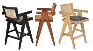 Soho Concept Pierre J. Arm Barstools & Counterstools - Solid Ash Frame, Soft Upholstery, 10-year Guarantee! Light Grey,Black,Ash  Soho-concept-dining-chair-09667