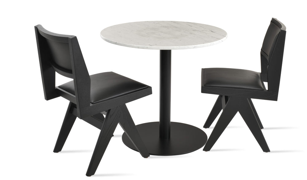 Soho Concept Pierre J. Dining Chair: Solid Ash Frame With Soft Upholstered Seat, Elegant Fabrics & 10-year Guarantee Black,Ash  Soho-concept-dining-chair-13880