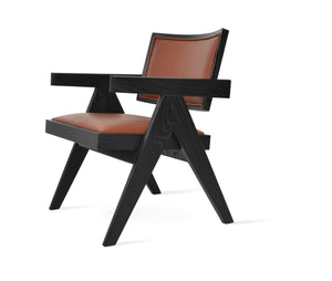 Soho Concept Pierre J. Arm Chair: Solid Ash Frame With Elegant Upholstery Options & 10-year Guarantee, H31.4" Ash,Black  Soho-concept-dining-chair-12344