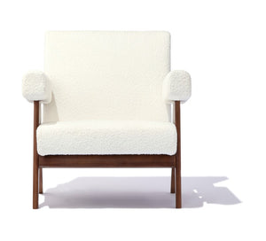 Soho Concept Pierre J. Lounge Armchair: Solid Ash Frame, Soft Upholstery In Wool, 10-year Guarantee, Elegant Design White,Ash,Walnut  Soho-concept-dining-chair-12353
