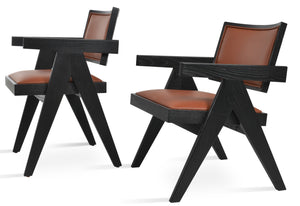 Soho Concept Pierre J. Arm Chair - Solid Ash Frame With Soft Upholstery Options, 10-year Guarantee, Elegant Design Black,Ash  Soho-concept-dining-chair-12329