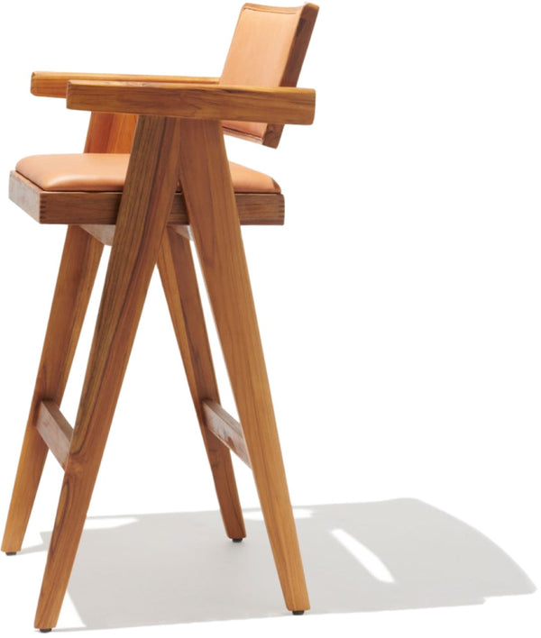 Soho Concept Pierre J. Arm Barstools & Counterstools - Solid Ash Frame, Soft Upholstery, 10-year Guarantee! Pierre J Stool Full Uph Cinnamon Ppm  Soho-concept-dining-chair-09655