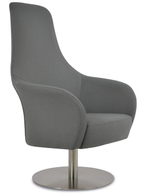 Soho Concept Langham Lounge Armchair - Stylish Steel Frame With Bronze Seat, Durable Upholstery & 10-year Guarantee Grey  Soho-concept-dining-chair-12367
