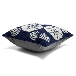 Trans Ocean Liora Manne Frontporch Shell Toss Indoor/Outdoor Pillow - Coastal Chic Accent For Any Space Navy Polyester,Acrylic 7fp8s140833