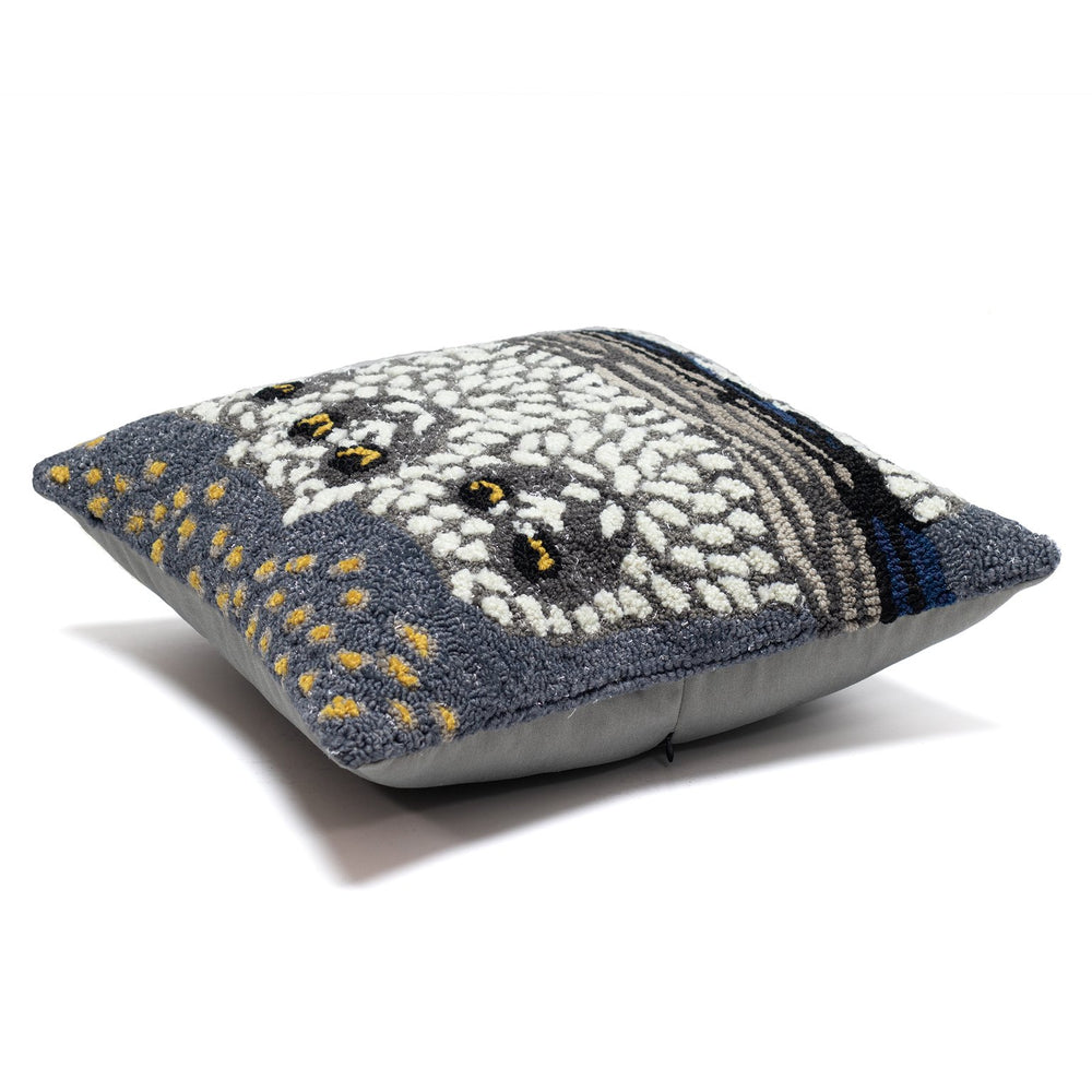 Trans Ocean Liora Manne Frontporch Owls Night 18" X 18" Pillow - Whimsical Outdoor Decor For Cozy Spaces Navy Polyester,Acrylic 7fp8s144347