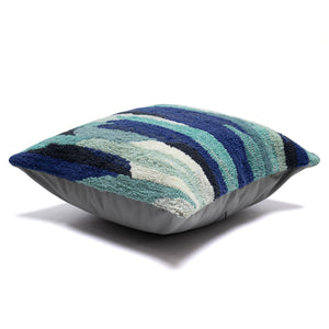Trans Ocean Liora Manne Frontporch Cloud 18" X 18" Indoor/Outdoor Pillow - Stylish Geometric Design In Aruba Blue Polyester,Acrylic 7fp8s172594
