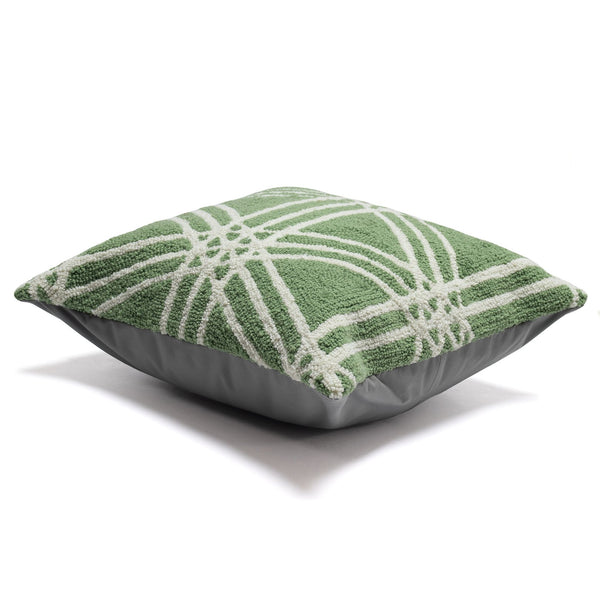 Trans Ocean Liora Manne Frontporch Hex Indoor/Outdoor Pillow - Stylish Geometric Design For All Spaces Green Polyester,Acrylic 7fp8s174106