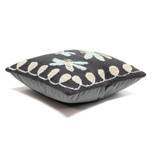 Trans Ocean Liora Manne Frontporch Dragonfly Indoor/Outdoor Pillow - Stylish Contemporary Accent For Any Space Black Polyester,Acrylic 7fp8s204847
