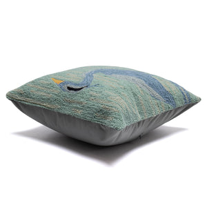 Trans Ocean Liora Manne Blue Heron 18" X 18" Indoor/Outdoor Pillow - Nature-inspired Home Accent Decor Blue Polyester,Acrylic 7fp8s450603