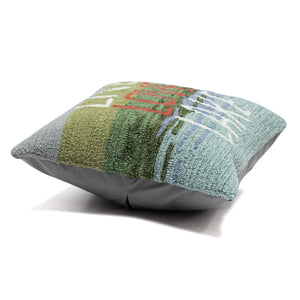 Trans Ocean Liora Manne Frontporch Live Love Lake Indoor/Outdoor Handmade Pillow - Nature-inspired Accent Blue Polyester,Acrylic 7fp8s450703