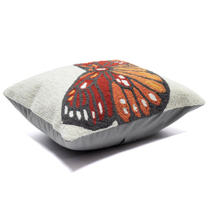 Trans Ocean Liora Manne Frontporch Butterfly Indoor/Outdoor Handmade Pillow For A Whimsical Home Accent Orange Polyester,Acrylic 7fp8s459617
