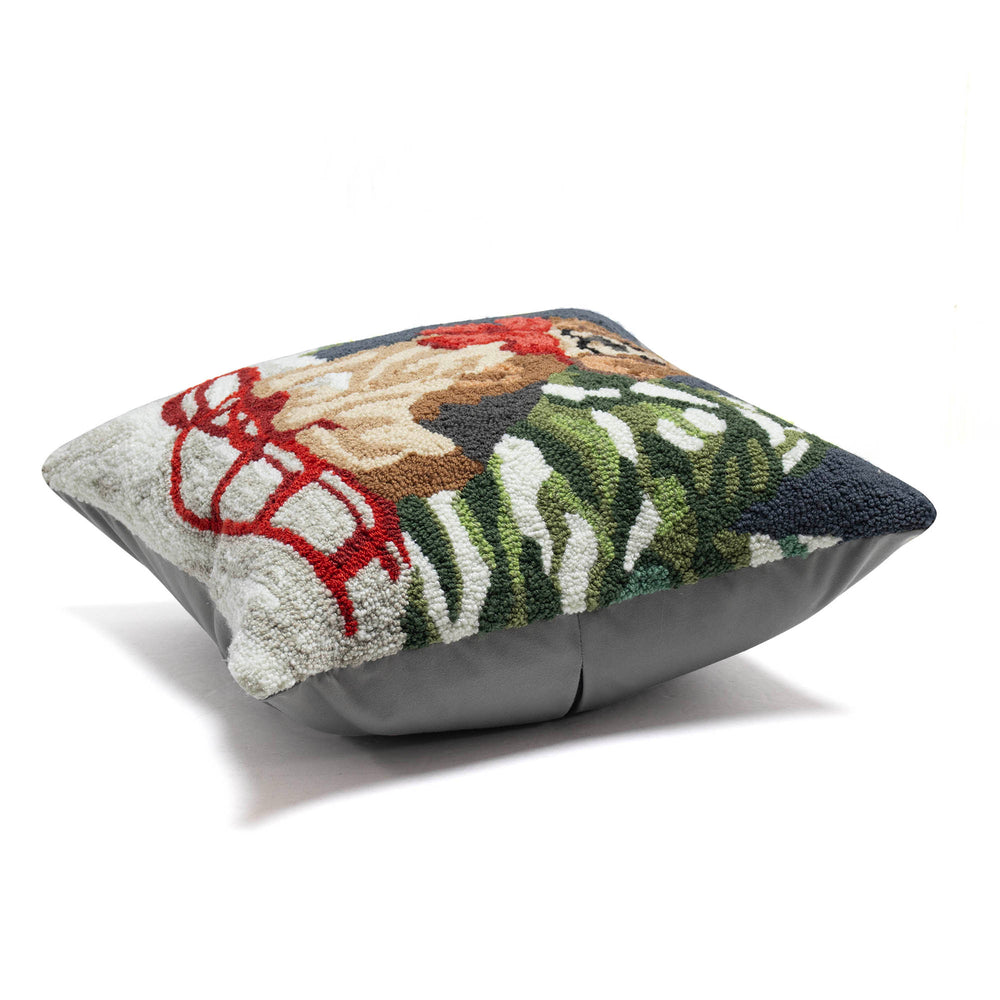 Trans Ocean Liora Manne Frontporch Winter Dog Sled Pillow - Cozy 18" X 18" Indoor/Outdoor Decor For Pet Lovers Multi Polyester,Acrylic 7fp8s469344