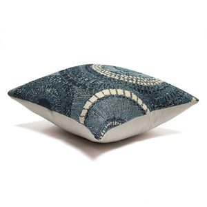 Trans Ocean Liora Manne Marina Circles Pillow - Contemporary Geometric Design For Indoor/Outdoor Elegance Blue Polypropylene,Polyester 7mr5s803504