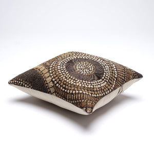 Trans Ocean Liora Manne Marina Circles Pillow - Contemporary Geometric Design For Indoor/Outdoor Elegance Brown Polypropylene,Polyester 7mr8s803519