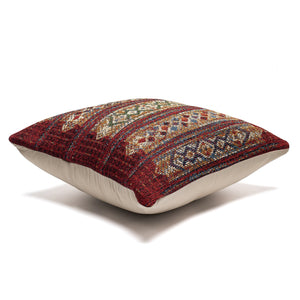 Trans Ocean Liora Manne Marina Tribal Stripe Indoor/Outdoor Pillow - Vibrant Geometric Accent For Any Space Red Polypropylene,Polyester 7mr5s805724