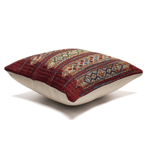 Trans Ocean Liora Manne Marina Tribal Stripe Indoor/Outdoor Pillow - Vibrant Geometric Accent For Any Space Red Polypropylene,Polyester 7mr5s805724