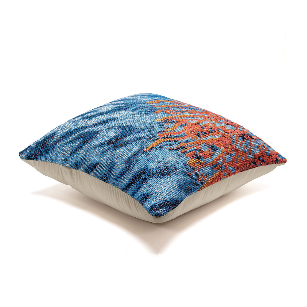 Trans Ocean Liora Manne Marina Coral Indoor/Outdoor Pillow - Vibrant Beach-inspired Art For Home Decor Blue Polypropylene,Polyester 7mr5s807904