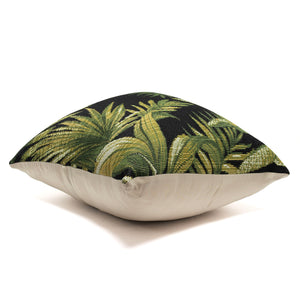 Trans Ocean Liora Manne Marina Jungle Leaves Decorative Indoor/Outdoor Pillow - Vibrant Tropical Design Black Polypropylene,Polyester 7mr5s811548