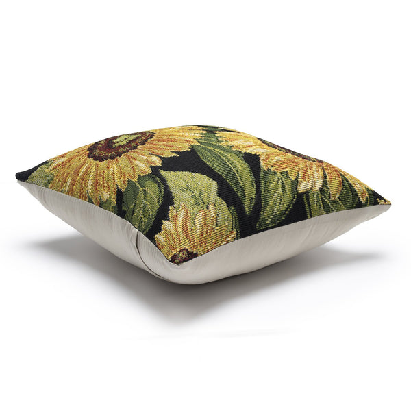 Trans Ocean Liora Manne Marina Sunflower Indoor/Outdoor Pillow - Vibrant Floral Design For Stylish Spaces Black Polypropylene,Polyester 7mr5s818448