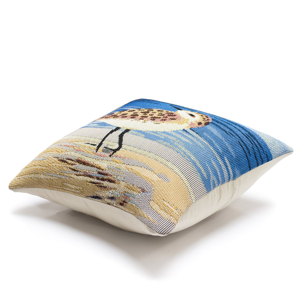 Trans Ocean Liora Manne Marina 18" X 18" Pillow - Coastal Sandpipers Design For Indoor/Outdoor Décor Bliss! Beige Polypropylene,Polyester 7mr8s958412
