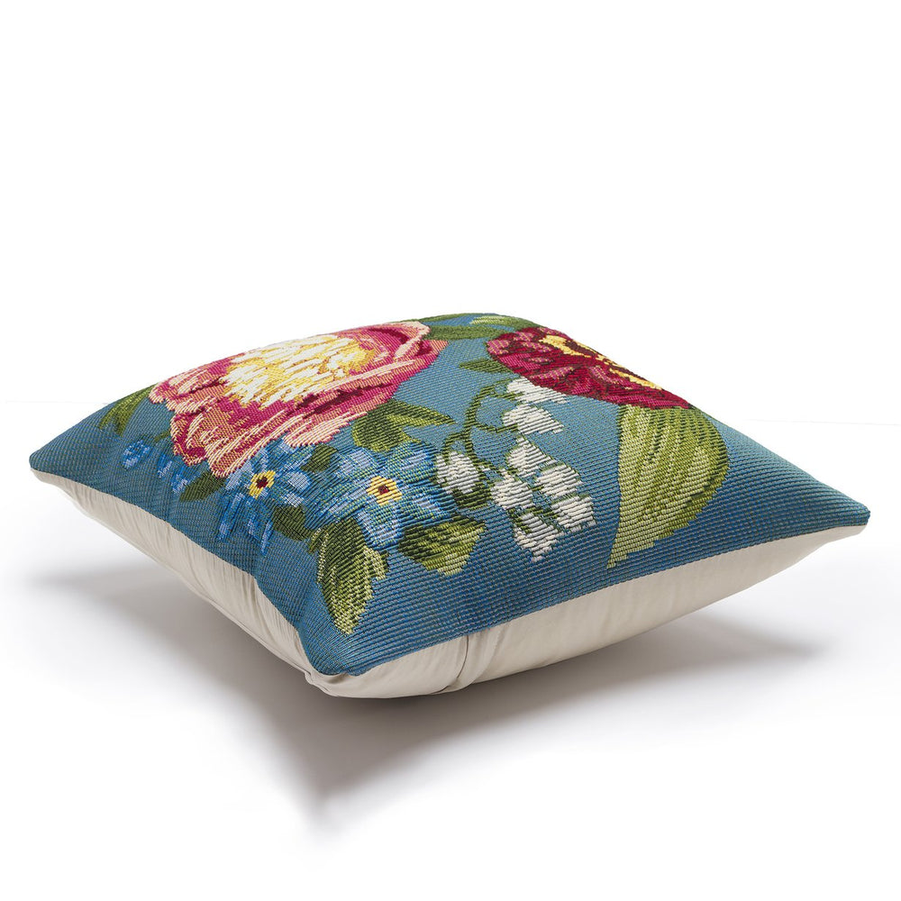 Trans Ocean Liora Manne Marina Secret Garden Decorative Indoor/Outdoor Pillow With Vibrant Floral Design Blue Polypropylene,Polyester 7mr5s958904