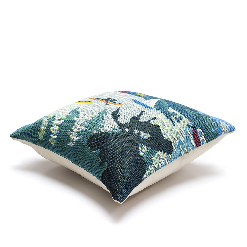 Trans Ocean Liora Manne Marina Lake Life 18"X18" Indoor/Outdoor Pillow - Vibrant Sailboats On Blue Background Blue Polypropylene,Polyester 7mr8s959103