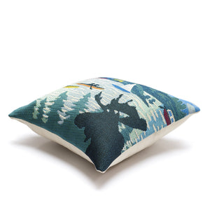 Trans Ocean Liora Manne Marina Lake Life 18"X18" Indoor/Outdoor Pillow - Vibrant Sailboats On Blue Background Blue Polypropylene,Polyester 7mr8s959103