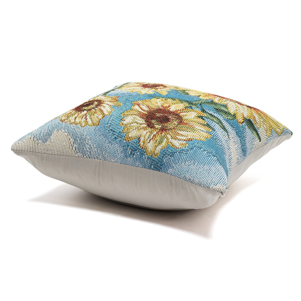 Trans Ocean Liora Manne Marina Sunny Day Indoor/Outdoor Pillow - Vibrant Floral Design For Home & Garden Decor Blue Polypropylene,Polyester 7mr5s960703
