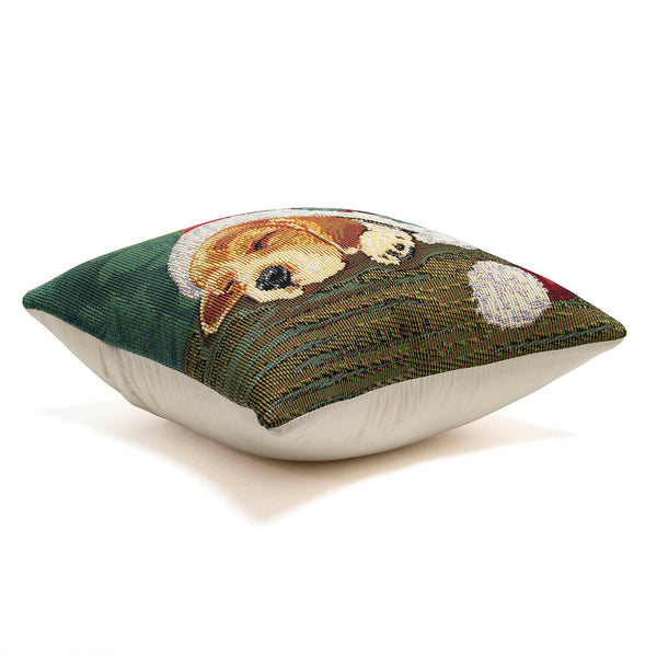 Trans Ocean Liora Manne Marina Nap In A Cap Pillow – Adorable 18" X 18" Holiday Dog Design For Indoors & Outdoors Green Polypropylene,Polyester 7mr8s964016