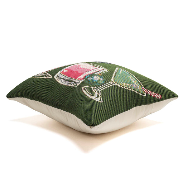 Trans Ocean Liora Manne Let's Get Jolly Pine Pillow - 18" X 18" Festive Indoor/Outdoor Accent For Holidays Green Polypropylene,Polyester 7mr8s964316