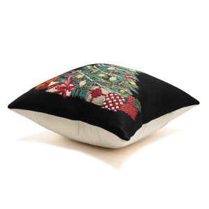 Trans Ocean Liora Manne Marina Oh Christmas Tree Pillow – Festive Indoor/Outdoor Accent, 18" X 18" Black Design Black Polypropylene,Polyester 7mr8s965848