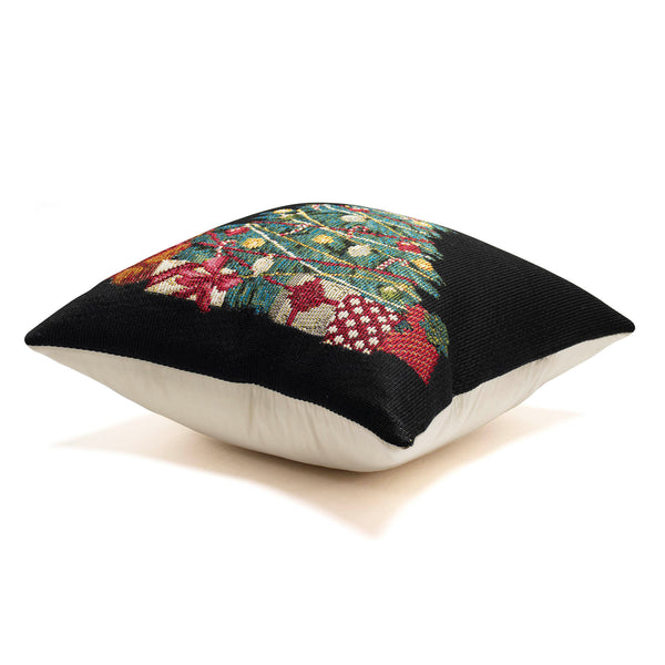 Trans Ocean Liora Manne Marina Oh Christmas Tree Pillow – Festive Indoor/Outdoor Accent, 18" X 18" Black Design Black Polypropylene,Polyester 7mr8s965848