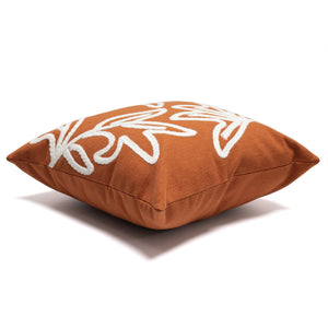 Trans Ocean Liora Manne Visions I Windsor Indoor/Outdoor Handmade Pillow - Elegant Floral Design For Any Space Orange Polyester 7sa1s307617