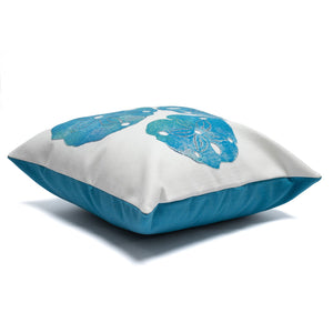 Trans Ocean Liora Manne Visions I Handcrafted Coastal Sand Dollar Pillow - Stylish Indoor/Outdoor Accent Decor Blue Polyester 7sa2s414012