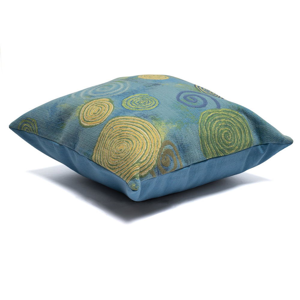 Trans Ocean Liora Manne Visions Iii Graffiti Swirl Indoor/Outdoor Pillow - Stunning Artful Accent For Any Space Blue Polyester 7sc1s410906