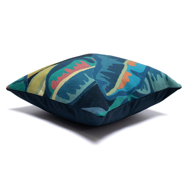 Trans Ocean Liora Manne Visions Iii Handmade Tropical Banana Plant Pillow - Bright, Contemporary Accent Decor Blue Polyester 7sc2s500504