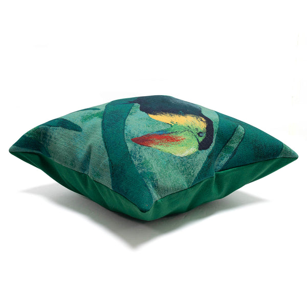Trans Ocean Liora Manne Jungle Bird 20" X 20" Indoor/Outdoor Pillow - Vibrant Green Parrot Design For Any Space Green Polyester 7sd2s505806