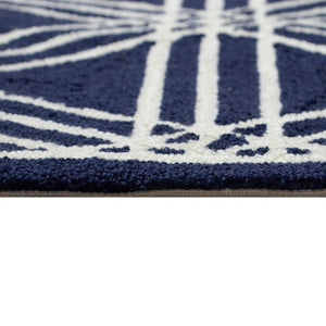 Trans Ocean Liora Manne Capri Hex Indoor/Outdoor Durable Area Rug - Stylish Geometric Accent For Any Space Navy Polyester,Acrylic Cap23174133