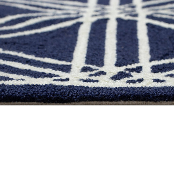 Trans Ocean Liora Manne Capri Hex Indoor/Outdoor Durable Area Rug - Stylish Geometric Accent For Any Space Navy Polyester,Acrylic Cap23174133