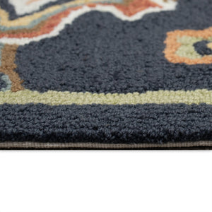 Trans Ocean Liora Manne Capri Petra Indoor/Outdoor Area Rug – Durable, Handmade, Traditional Persian Design Decor Navy Polyester,Acrylic Cap57175733