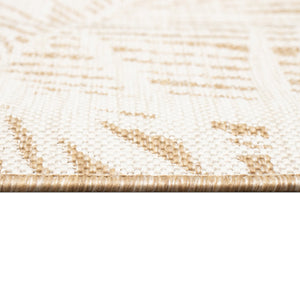 Trans Ocean Liora Manne Carmel Palm Indoor/Outdoor Area Rug – Tropical Botanical Leaf Design For Any Space Beige Polypropylene,Polyester Cres8843912