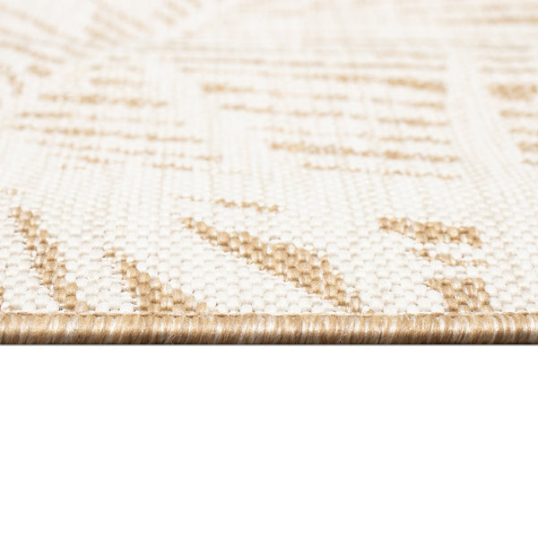 Trans Ocean Liora Manne Carmel Palm Indoor/Outdoor Area Rug – Tropical Botanical Leaf Design For Any Space Beige Polypropylene,Polyester Cres8843912