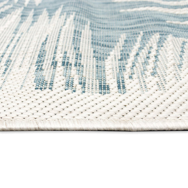 Trans Ocean Liora Manne Carmel Fronds Botanical Indoor/Outdoor Area Rug - Elegant Transitional Design For Any Space Blue Polypropylene,Polyester Cre69847404