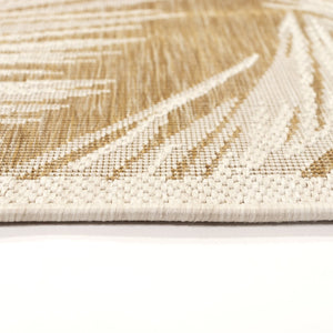 Trans Ocean Liora Manne Carmel Fronds Botanical Indoor/Outdoor Area Rug - Elegant Transitional Design For Any Space Beige Polypropylene,Polyester Cres8847412