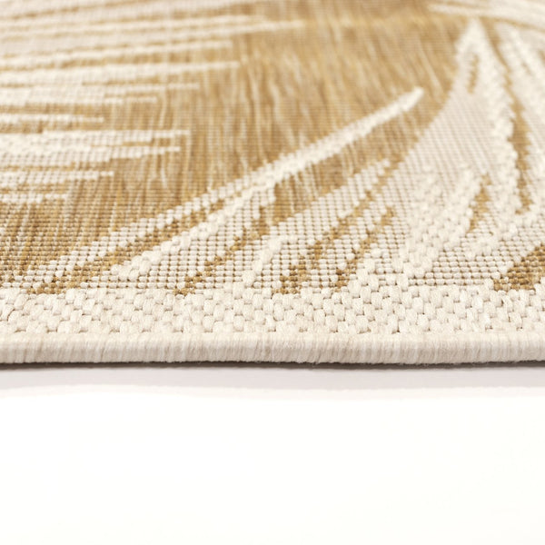 Trans Ocean Liora Manne Carmel Fronds Botanical Indoor/Outdoor Area Rug - Elegant Transitional Design For Any Space Beige Polypropylene,Polyester Cres8847412